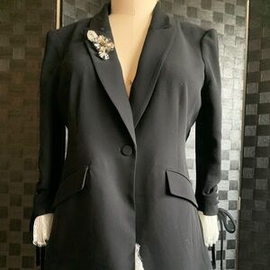 Cinq A Sept Roxie Lace Trim Blazer, size 14